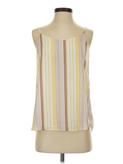 Pre-owned Pink Republic Tank Top Yellow Strapless Neckline Tops