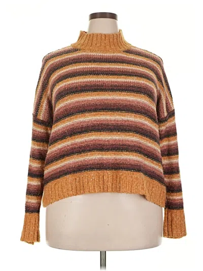Pre-owned Pink Republic Turtleneck Sweater In Brown