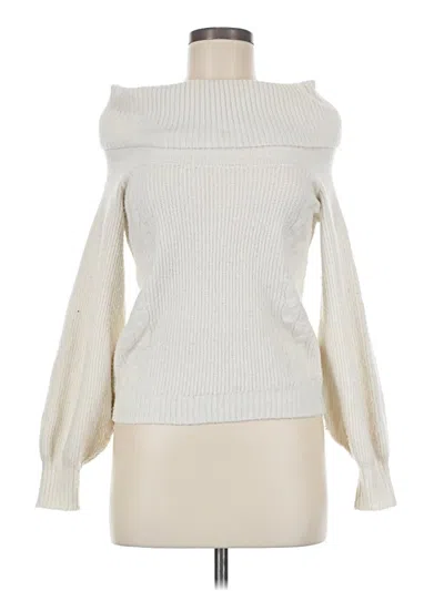 Pre-owned Pink Republic Turtleneck Sweater In White