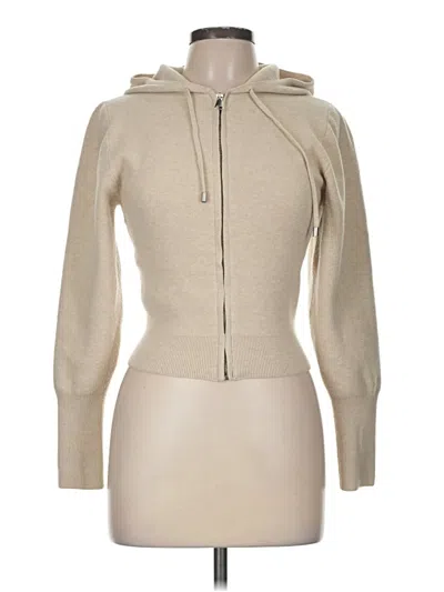 Pre-owned Pink Republic Zip Up Hoodie In Tan