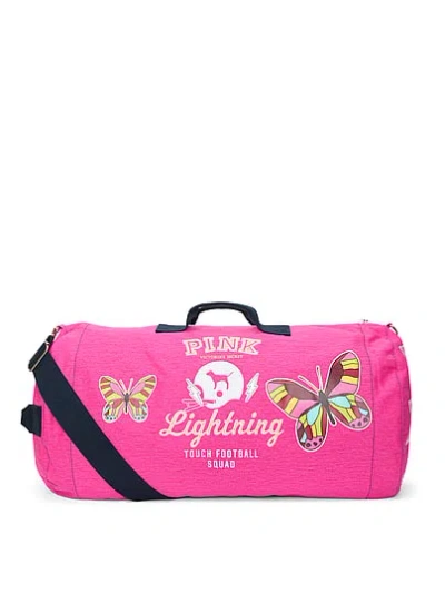 Pink Retro Duffel Bag In