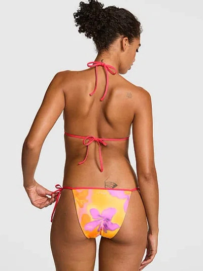 Pink Reversible Side-tie Cheeky Bikini Bottom In Multi
