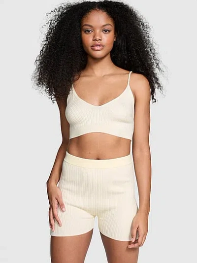 Pink Ribbed Knit Short