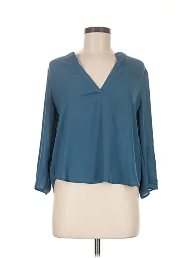 Pre-owned Pink Rose 3/4 Sleeve Blouse In Blue