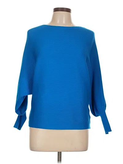 Pre-owned Pink Rose 3/4 Sleeve Top Blue Boatneck Tops