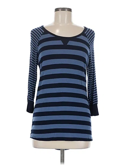 Pre-owned Pink Rose 3/4 Sleeve T-shirt In Blue