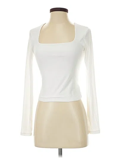 Pre-owned Pink Rose 3/4 Sleeve T-shirt In White