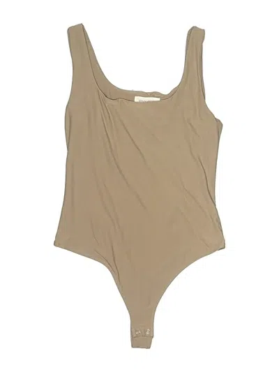 Pre-owned Pink Rose Bodysuit In Tan