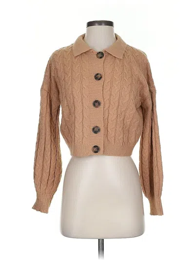 Pre-owned Pink Rose Cardigan Sweater