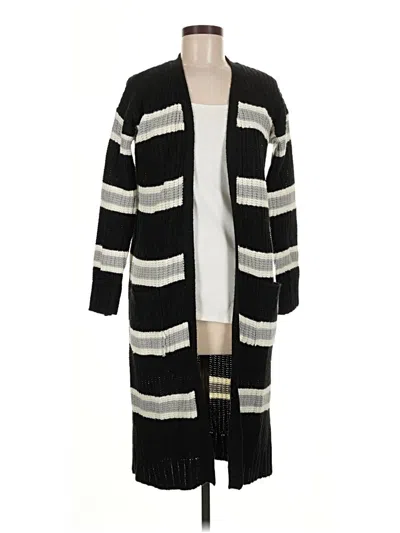 Pre-owned Pink Rose Cardigan Sweater In Black