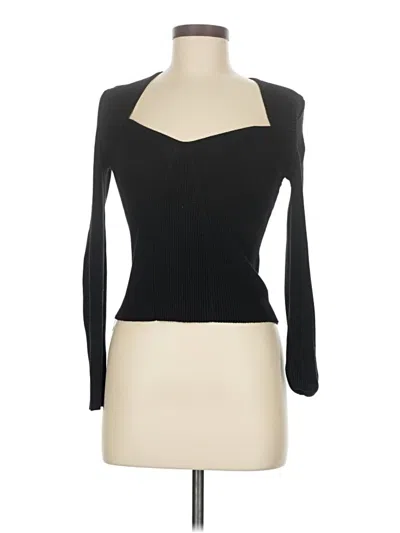Pre-owned Pink Rose Cardigan Sweater In Black