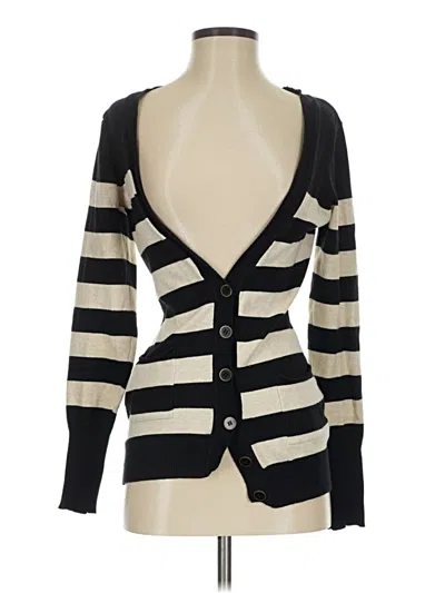 Pre-owned Pink Rose Cardigan Sweater In Black