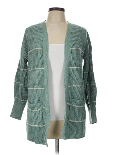 Pre-owned Pink Rose Cardigan Sweater In Blue