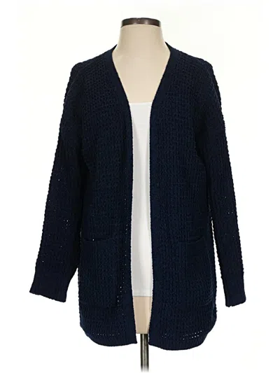 Pre-owned Pink Rose Cardigan Sweater In Blue