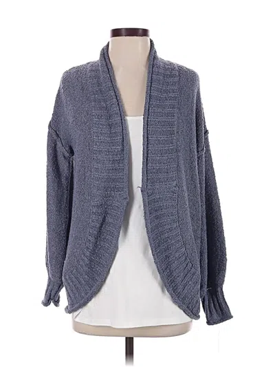 Pre-owned Pink Rose Cardigan Sweater In Blue