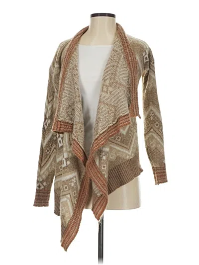 Pre-owned Pink Rose Cardigan Sweater In Brown