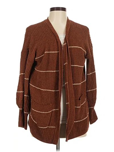 Pre-owned Pink Rose Cardigan Sweater In Brown