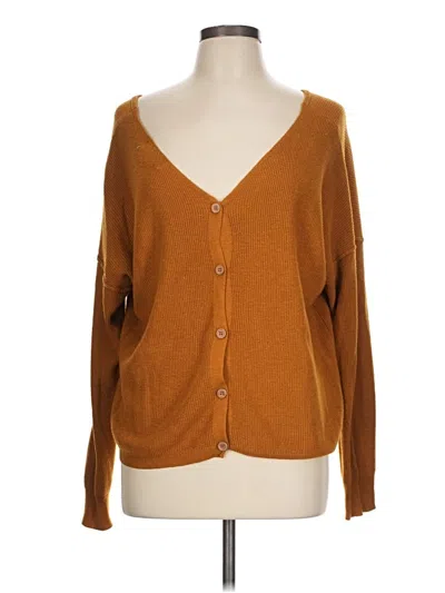 Pre-owned Pink Rose Cardigan Sweater In Brown