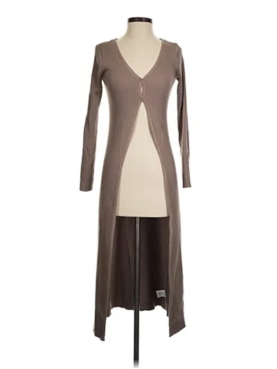 Pre-owned Pink Rose Cardigan Sweater In Brown