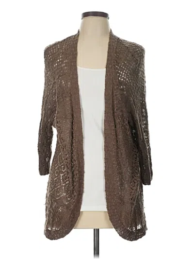 Pre-owned Pink Rose Cardigan Sweater In Brown