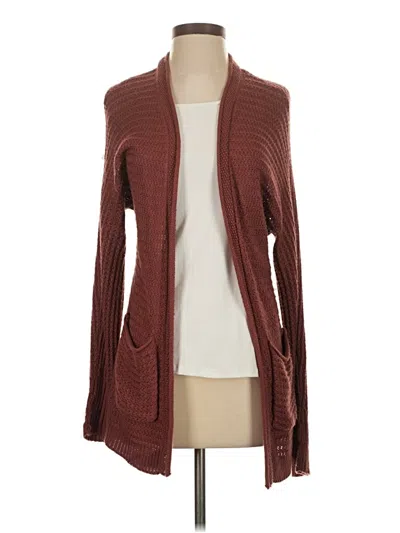 Pre-owned Pink Rose Cardigan Sweater In Burgundy