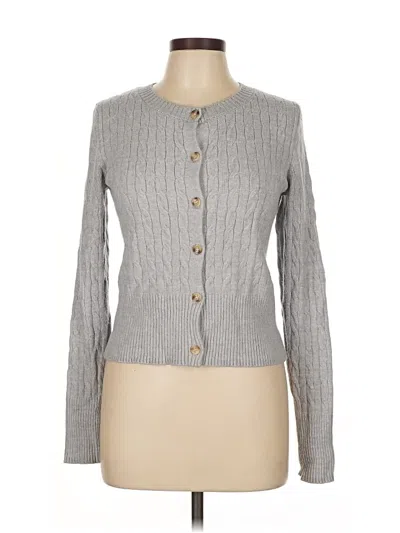 Pre-owned Pink Rose Cardigan Sweater In Gray