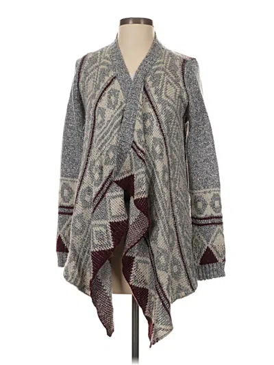 Pre-owned Pink Rose Cardigan Sweater In Gray