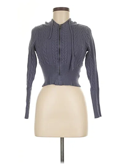 Pre-owned Pink Rose Cardigan Sweater In Gray