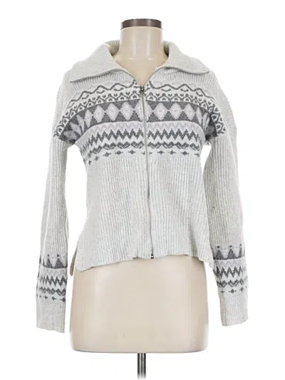 Pre-owned Pink Rose Cardigan Sweater In Gray