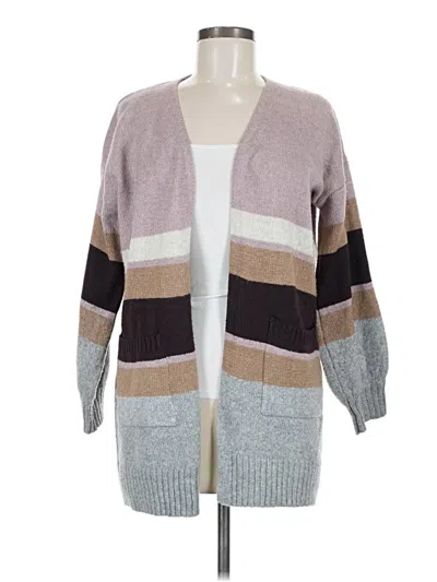 Pre-owned Pink Rose Cardigan Sweater In Gray