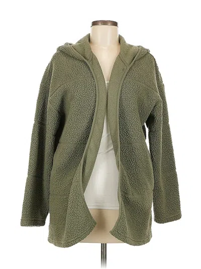 Pre-owned Pink Rose Cardigan Sweater In Green