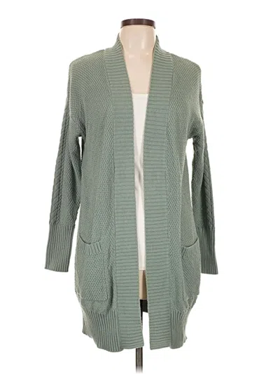 Pre-owned Pink Rose Cardigan Sweater In Green