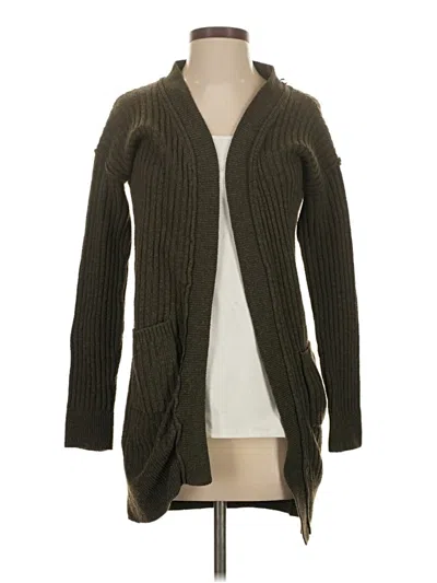 Pre-owned Pink Rose Cardigan Sweater In Green