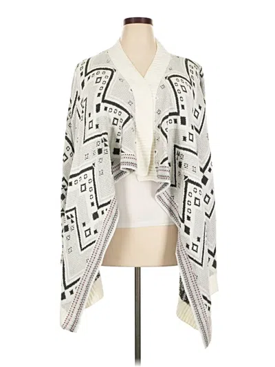 Pre-owned Pink Rose Cardigan Sweater In Ivory