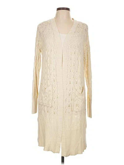 Pre-owned Pink Rose Cardigan Sweater In Ivory