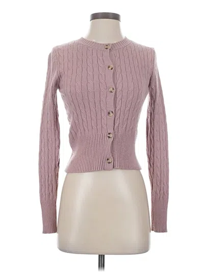Pre-owned Pink Rose Cardigan Sweater In Pink