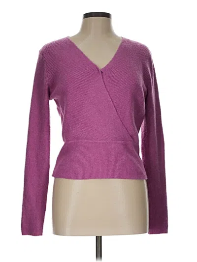 Pre-owned Pink Rose Cardigan Sweater In Purple