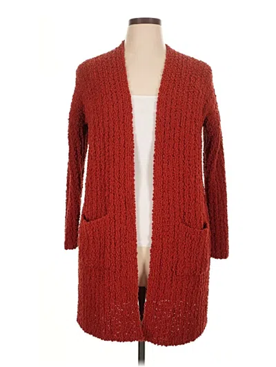 Pre-owned Pink Rose Cardigan Sweater In Red