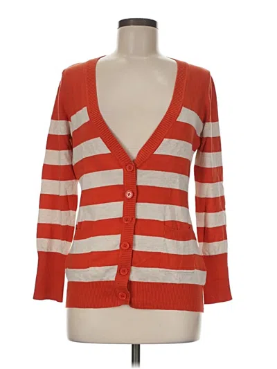 Pre-owned Pink Rose Cardigan Sweater In Red