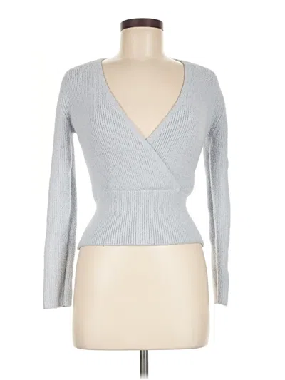 Pre-owned Pink Rose Cardigan Sweater In Silver