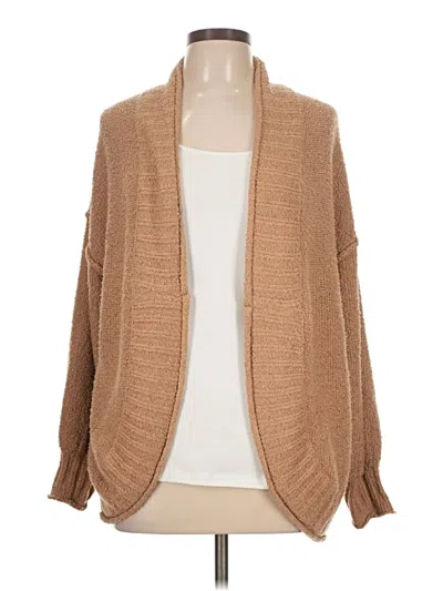 Pre-owned Pink Rose Cardigan Sweater In Tan