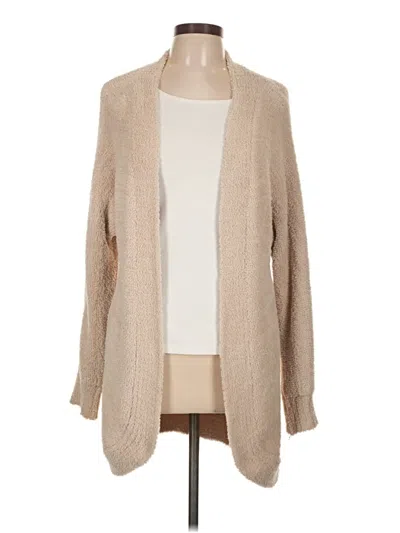 Pre-owned Pink Rose Cardigan Sweater In Tan
