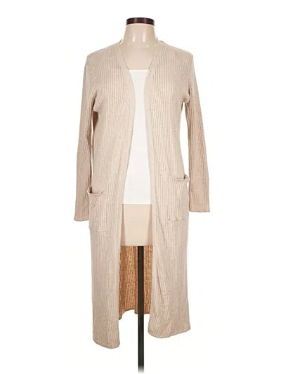 Pre-owned Pink Rose Cardigan Sweater In Tan