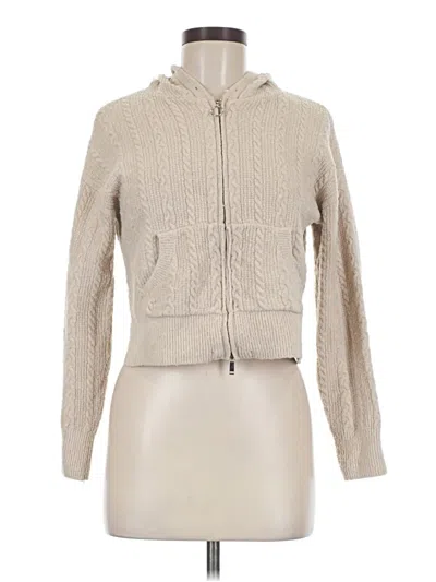 Pre-owned Pink Rose Cardigan Sweater In Tan