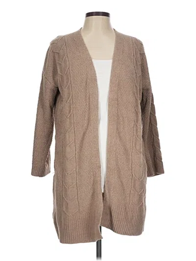 Pre-owned Pink Rose Cardigan Sweater In Tan
