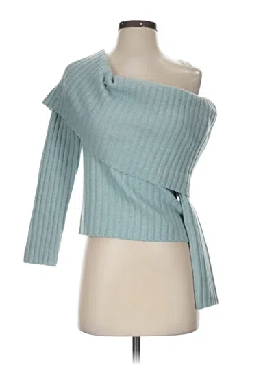 Pre-owned Pink Rose Cardigan Sweater In Teal