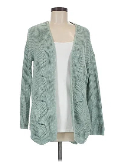 Pre-owned Pink Rose Cardigan Sweater In Teal