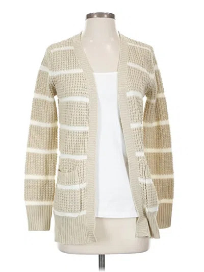 Pre-owned Pink Rose Cardigan Sweater In White