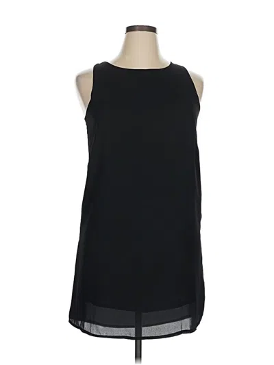 Pink Rose Casual Dress In Black