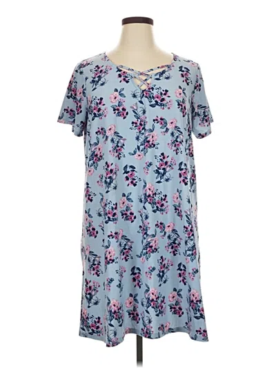 Pre-owned Pink Rose Casual Dress In Blue